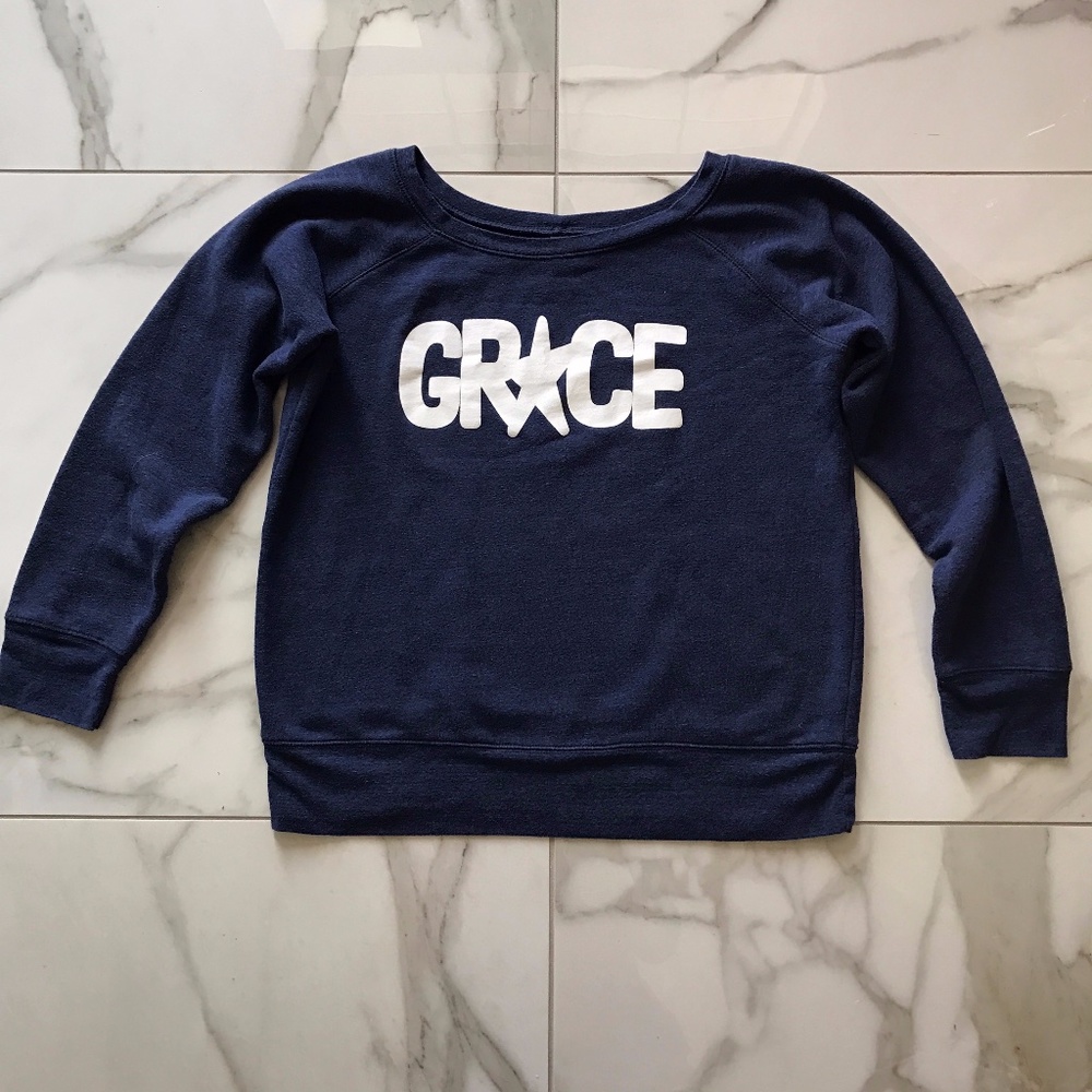 Bella Canvas 'Grace' Navy Blue Sweatshirt 2XL